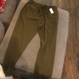 NWT olive green joggers